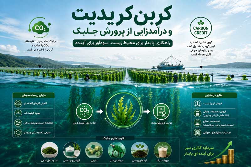 کربن کریدیت و درآمدزایی از پرورش جلبک